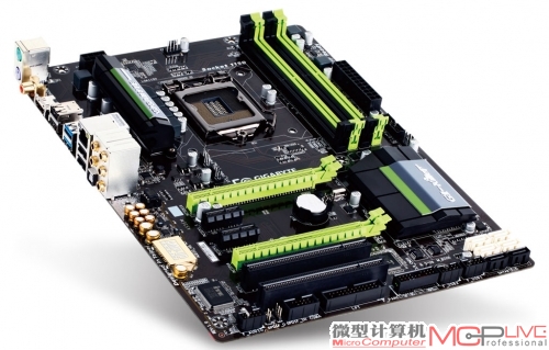 接口LGA1150板型 ATX内存插槽 DDR3×4（高32GB，DDR 31600）显卡插槽 PCI-E3.0x161PCI-E2.0x4×1扩展插槽PCI-E2.0x1×2PCI×2音频芯片 瑞昱ALC898Codec网络芯片英特尔WGI217V千兆网卡I/O接口 USB 2.0+USB 3.0+LAN+PS/2+HDMI+模拟 7.1声道输出+S/PDIF光纤+同轴 参考售价：899元